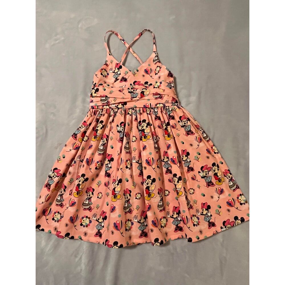 Hand Made Disney Custom Minnie Mickey Easter Egg Hunt Dress NWT Sz 6 Disney